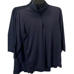 "3" - Team 365 Youth L/G (14/16) Quarter Zip Pullover Shirts Activewear Navy GUC